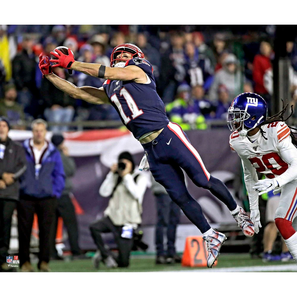 Julian Edelman New England Patriots Unsigned Diving Catch Photograph