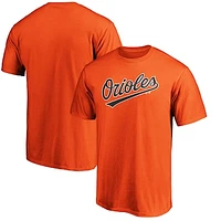 Men's Fanatics Orange Baltimore Orioles Official Wordmark Logo T-Shirt