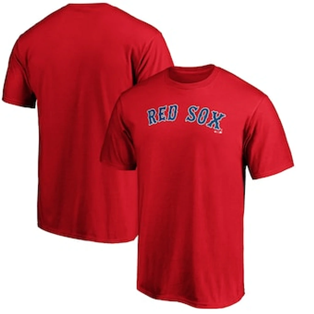 Men's Fanatics Red Boston Red Sox Official Wordmark Logo T-Shirt