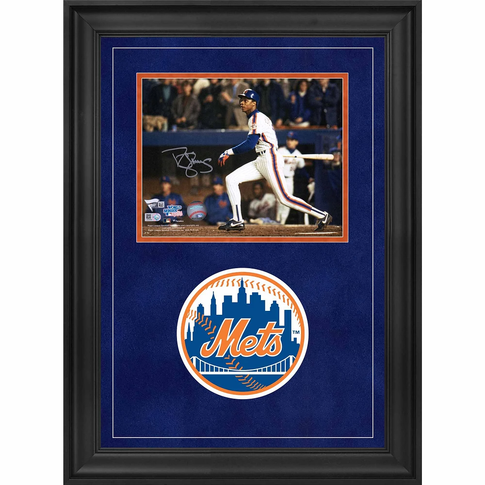 Darryl Strawberry New York Mets Deluxe Framed Autographed 8" x 10" 1986 World Series Hitting Photograph