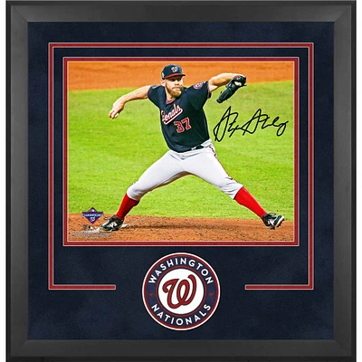 Stephen Strasburg Washington Nationals Deluxe Framed Autographed 16" x 20" 2019 World Series Champions World Series Pitching Photograph