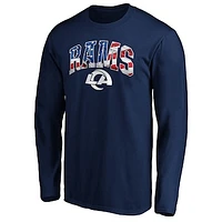 Men's Navy Los Angeles Rams Banner Wave Long Sleeve T-Shirt
