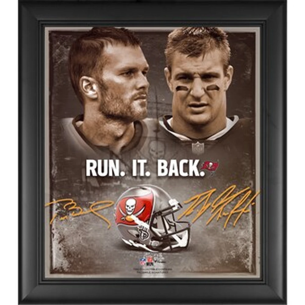 Tom Brady & Rob Gronkowski Tampa Bay Buccaneers Framed 15" x 17" Run It Back Collage