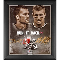 Tom Brady & Rob Gronkowski Tampa Bay Buccaneers Framed 15" x 17" Run It Back Collage