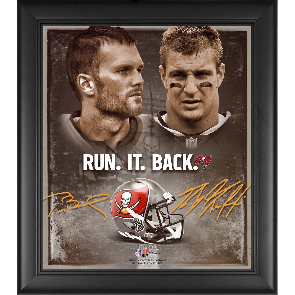 Tom Brady & Rob Gronkowski Tampa Bay Buccaneers Framed 15" x 17" Run It Back Collage