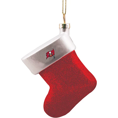 Tampa Bay Buccaneers Logo Blown Glass Stocking Ornament