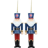 Chicago Cubs 2-Pack Santa Nutcracker Ornament Set