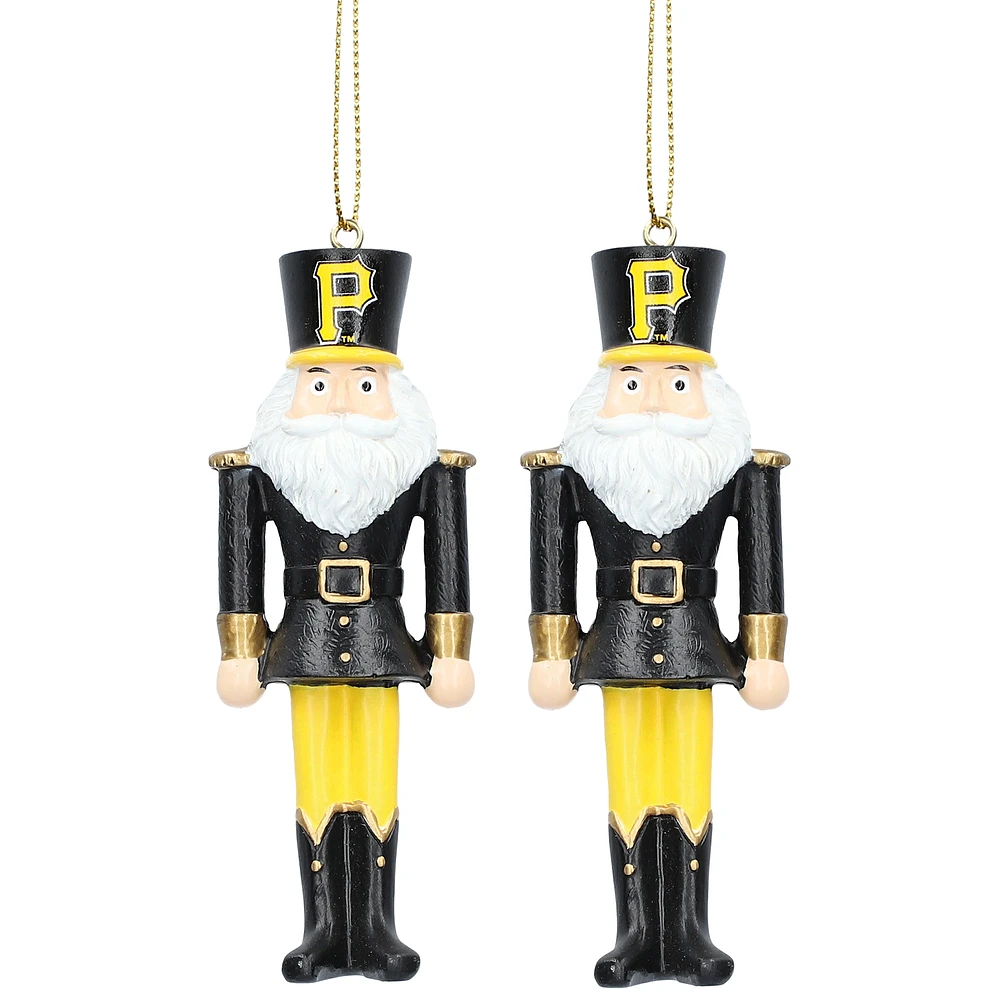 Pittsburgh Pirates 2-Pack Santa Nutcracker Ornament Set