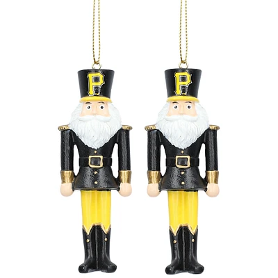 Pittsburgh Pirates 2-Pack Santa Nutcracker Ornament Set