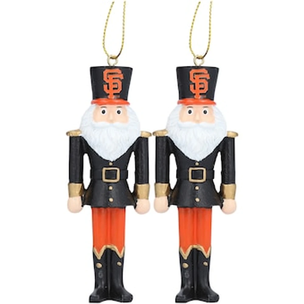 San Francisco Giants 2-Pack Santa Nutcracker Ornament Set