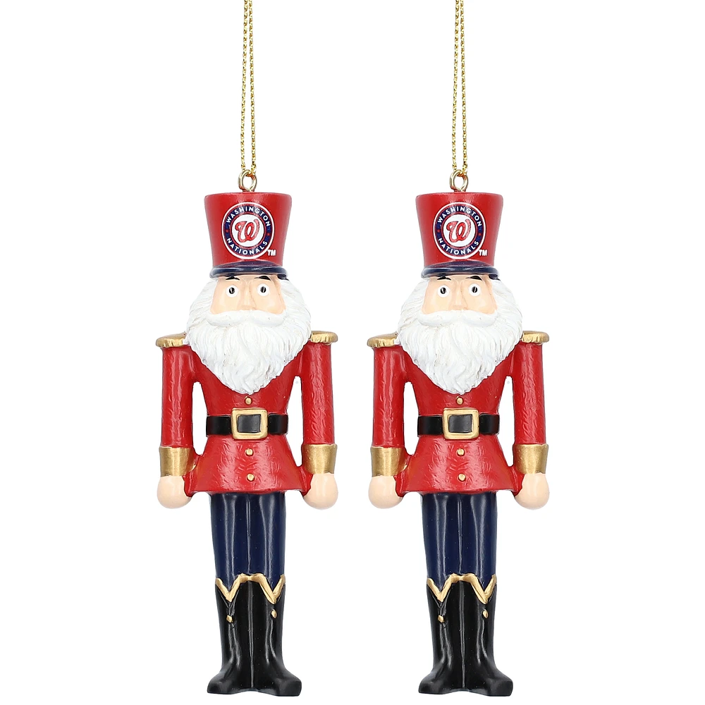 Washington Nationals 2-Pack Santa Nutcracker Ornament Set