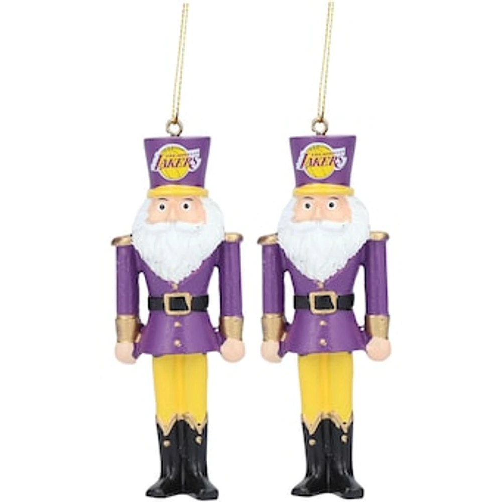 Los Angeles Lakers 2-Pack Santa Nutcracker Ornament Set