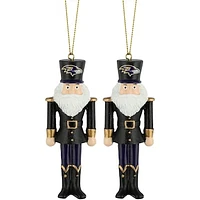 Baltimore Ravens 2-Pack Santa Nutcracker Ornament Set