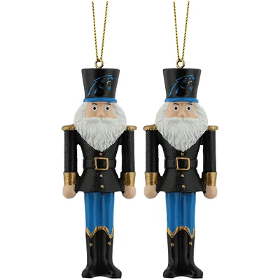 Carolina Panthers 2-Pack Santa Nutcracker Ornament Set