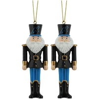 Carolina Panthers 2-Pack Santa Nutcracker Ornament Set