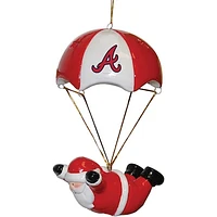 Atlanta Braves Skydiving Santa Ornament