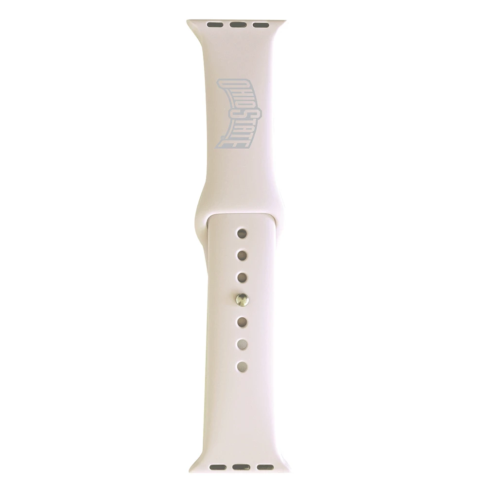White Ohio State Buckeyes 38/40mm Apple Watch Band