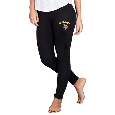 Women's Concepts Sport  Black Minnesota Vikings Lightweight Fraction Lounge Leggings