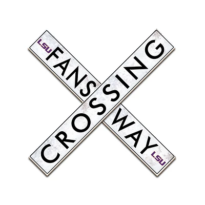 LSU Tigers 48" Fans Way Crossing Sign