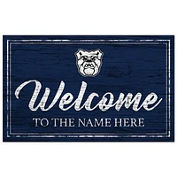 Butler Bulldogs 11" x 19" Personalized Team Color Welcome Sign