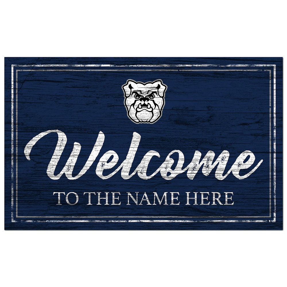 Butler Bulldogs 11" x 19" Personalized Team Color Welcome Sign