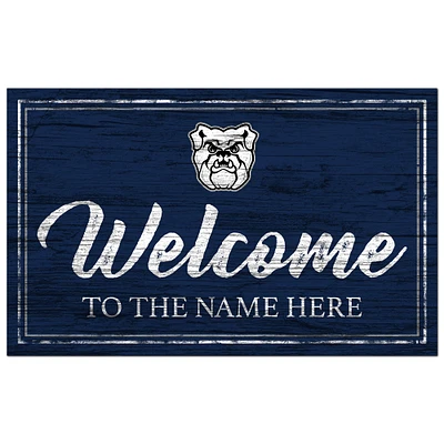 Butler Bulldogs 11" x 19" Personalized Team Color Welcome Sign