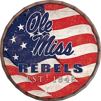Ole Miss Rebels 16" Flag Barrel Top Sign