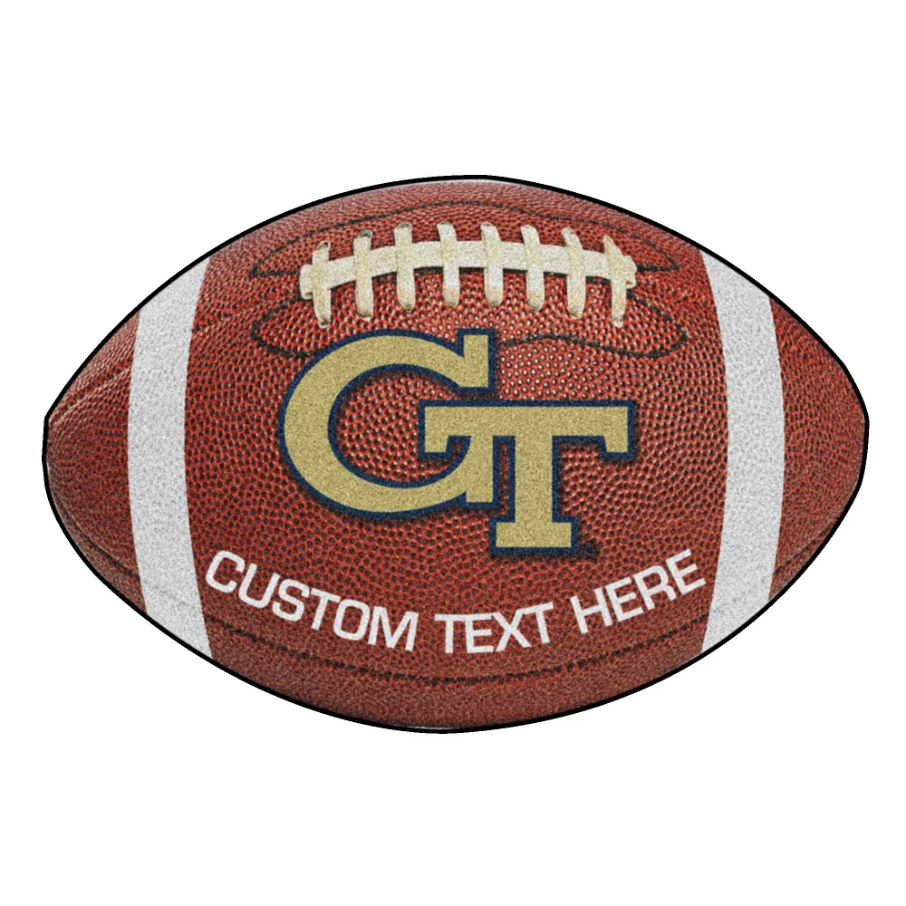 Georgia Tech Yellow Jackets 22'' x 35'' Personalized Football Mat
