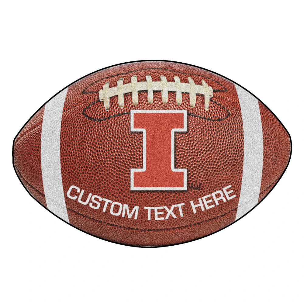 Illinois Fighting Illini 22'' x 35'' Personalized Football Mat