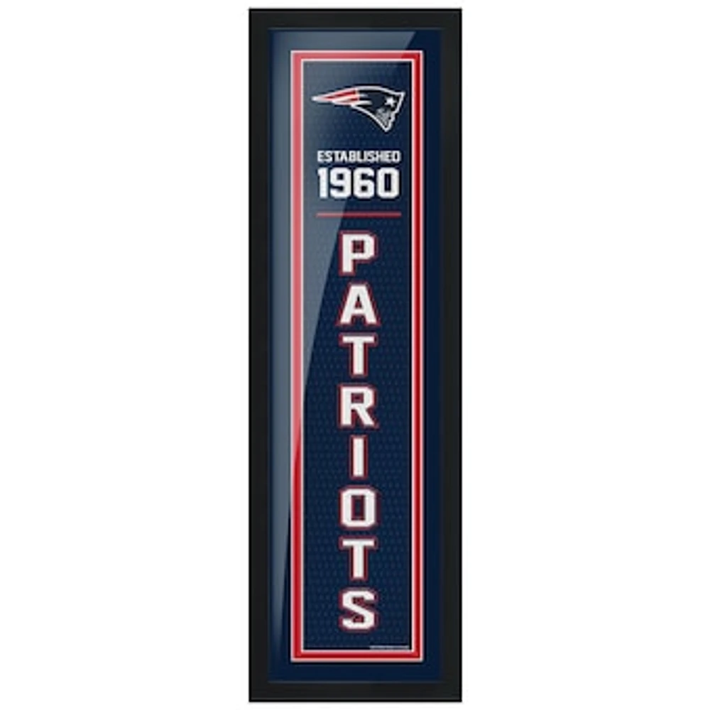 New England Patriots - 6'' x 22'' Established Framed Art