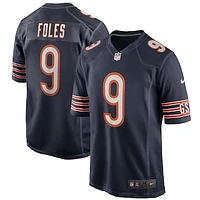 Men's Nike Nick Foles Navy Chicago Bears Game Player Jersey