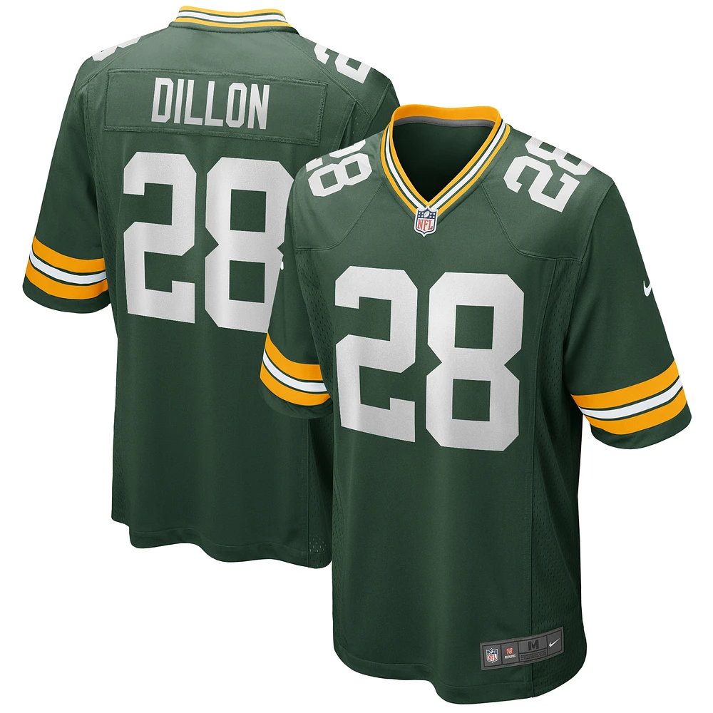 Men's Nike AJ Dillon Green Green Bay Packers Game Player Jersey