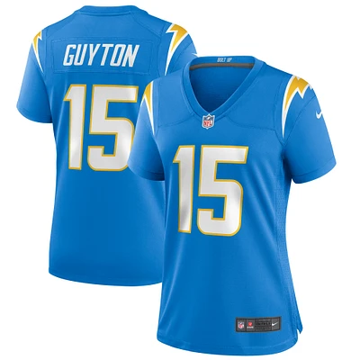 Women's Nike Jalen Guyton Powder Blue Los Angeles Chargers Game Player Jersey