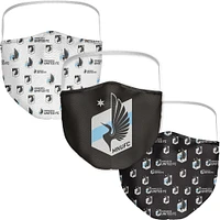 Adult Fanatics Minnesota United FC All Over Logo Face Covering 3-Pack