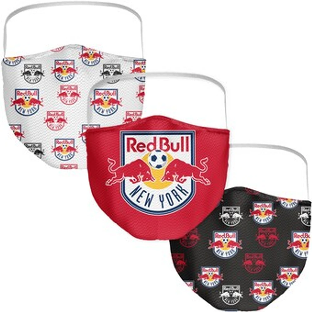 Adult Fanatics New York Red Bulls All Over Logo Face Covering 3-Pack