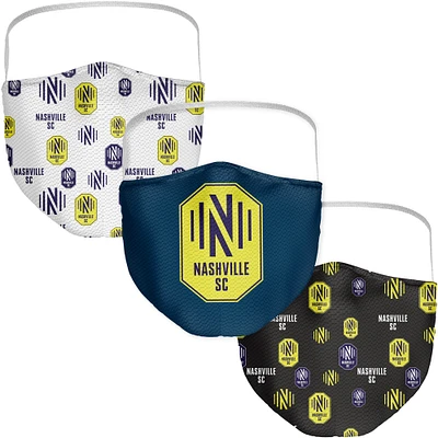 Adult Fanatics Nashville SC All Over Logo Face Covering 3-Pack