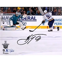 Vladimir Tarasenko St. Louis Blues Autographed 8'' x 10'' 2019 Stanley Cup Playoffs Game 5 Penalty Shot Goal vs. San Jose Sharks Photograph