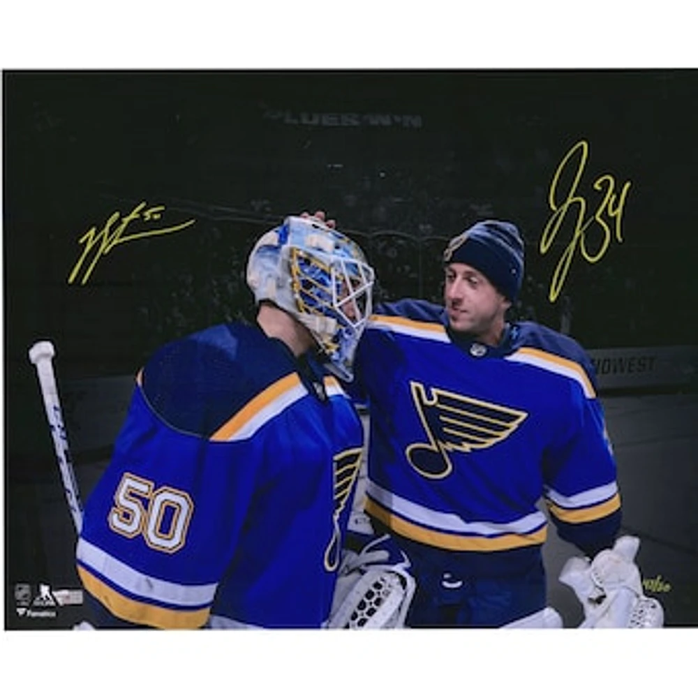 Jordan Binnington & Jake Allen St. Louis Blues Autographed 16" x 20" Spotlight Photograph - Limited Edition of 50