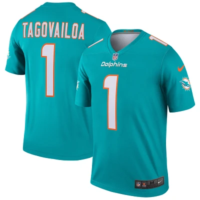 Men's Nike Tua Tagovailoa Aqua Miami Dolphins Team Legend Jersey