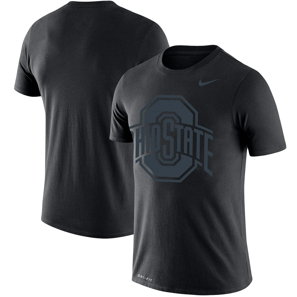 Men's Nike Black Ohio State Buckeyes Big & Tall Legend Tonal Performance T-Shirt