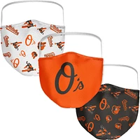 Adult Fanatics Baltimore Orioles All Over Logo Face Covering 3-Pack