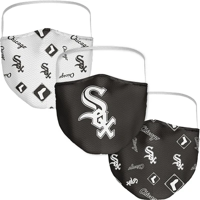 Adult Fanatics Chicago White Sox All Over Logo Face Covering 3-Pack