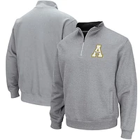 Men's Colosseum Heathered Gray Appalachian State Mountaineers Tortugas Logo Quarter-Zip Jacket