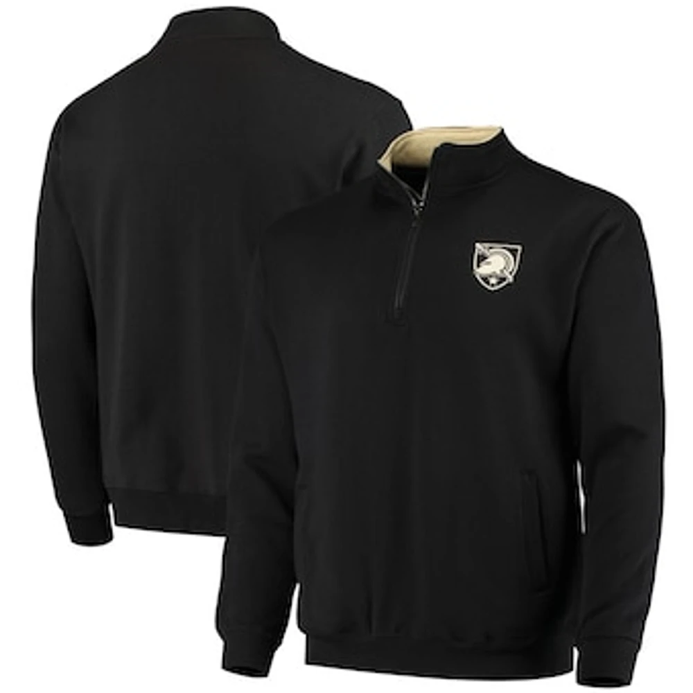 Men's Colosseum Black Army Knights Tortugas Logo Quarter-Zip Jacket