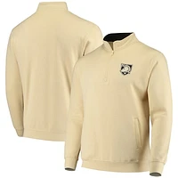 Men's Colosseum Gold Army Black Knights Tortugas Logo Quarter-Zip Jacket