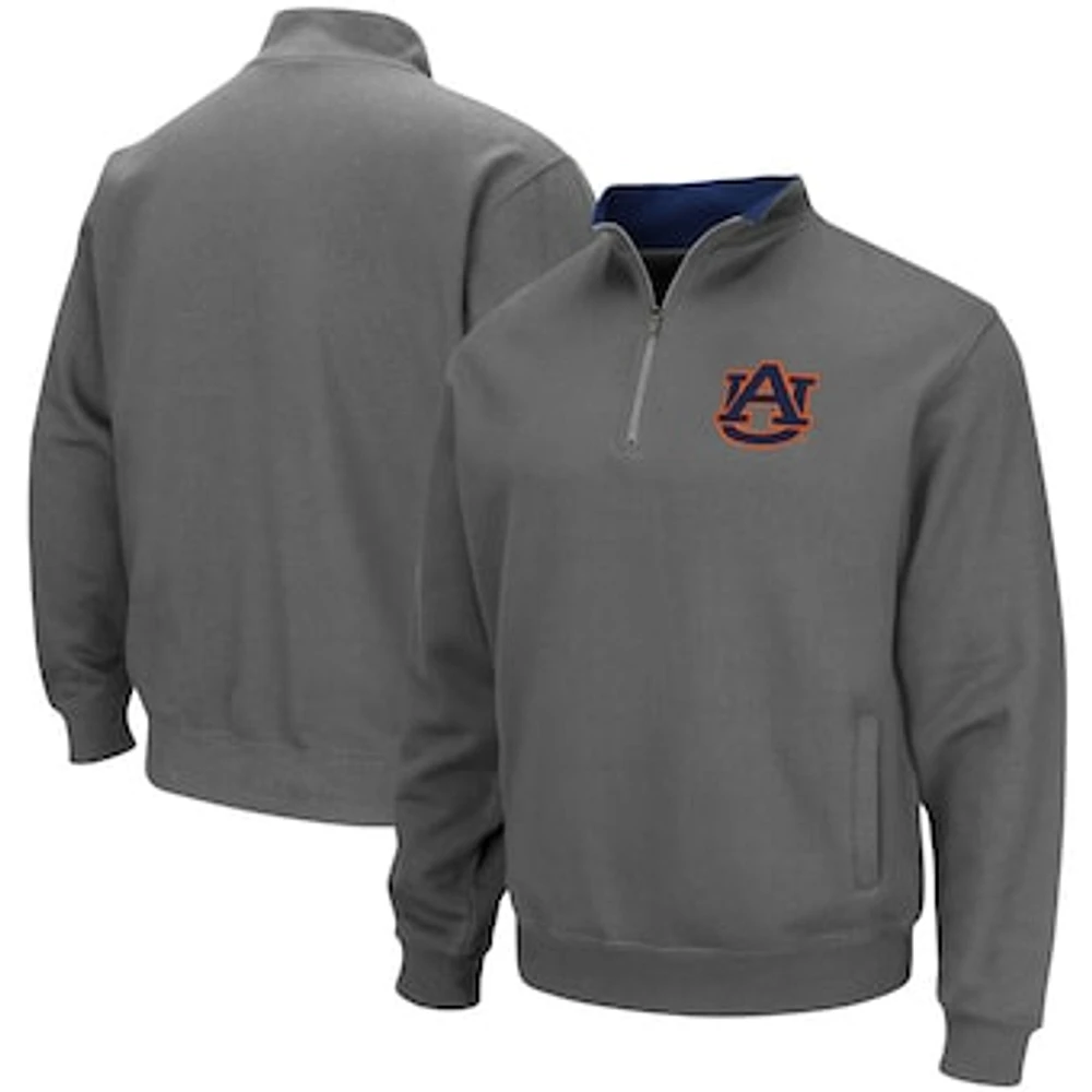 Men's Colosseum Charcoal Auburn Tigers Tortugas Logo Quarter-Zip Pullover Jacket