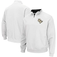 Men's Colosseum White UCF Knights Tortugas Logo Quarter-Zip Pullover Jacket