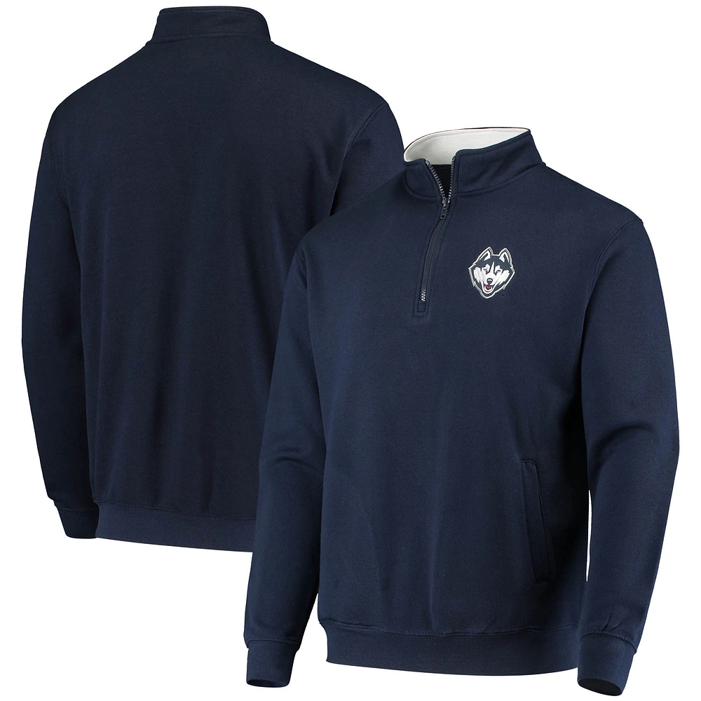 Men's Colosseum Navy UConn Huskies Tortugas Logo Quarter-Zip Jacket