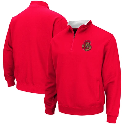 Men's Colosseum Red Cornell Big Tortugas Logo Quarter-Zip Jacket