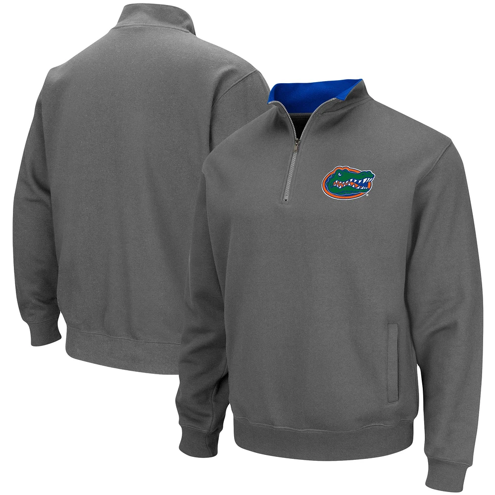 Men's Colosseum Charcoal Florida Gators Tortugas Logo Quarter-Zip Pullover Jacket